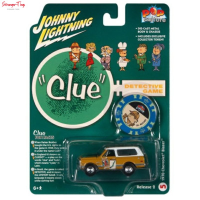 1/64 JOHNNY LIGHTNING POP CULTURE CLUEDO 1970 CHEVROLET BLAZER COLONEL MUSTARD