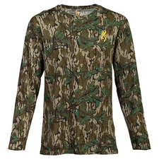 Browning Wasatch CB Long Sleeve Camo T-Shirt Mossy Oak Greenleaf