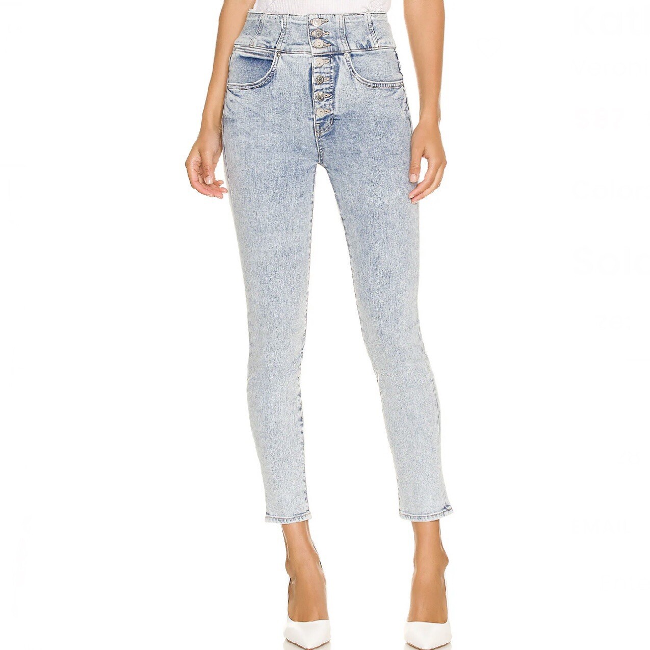 $298 VERONICA BEARD REVOLVE BUTTON FLY SKINNY JEA… - image 1