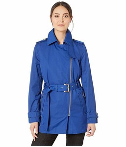 michael kors blue trench coat