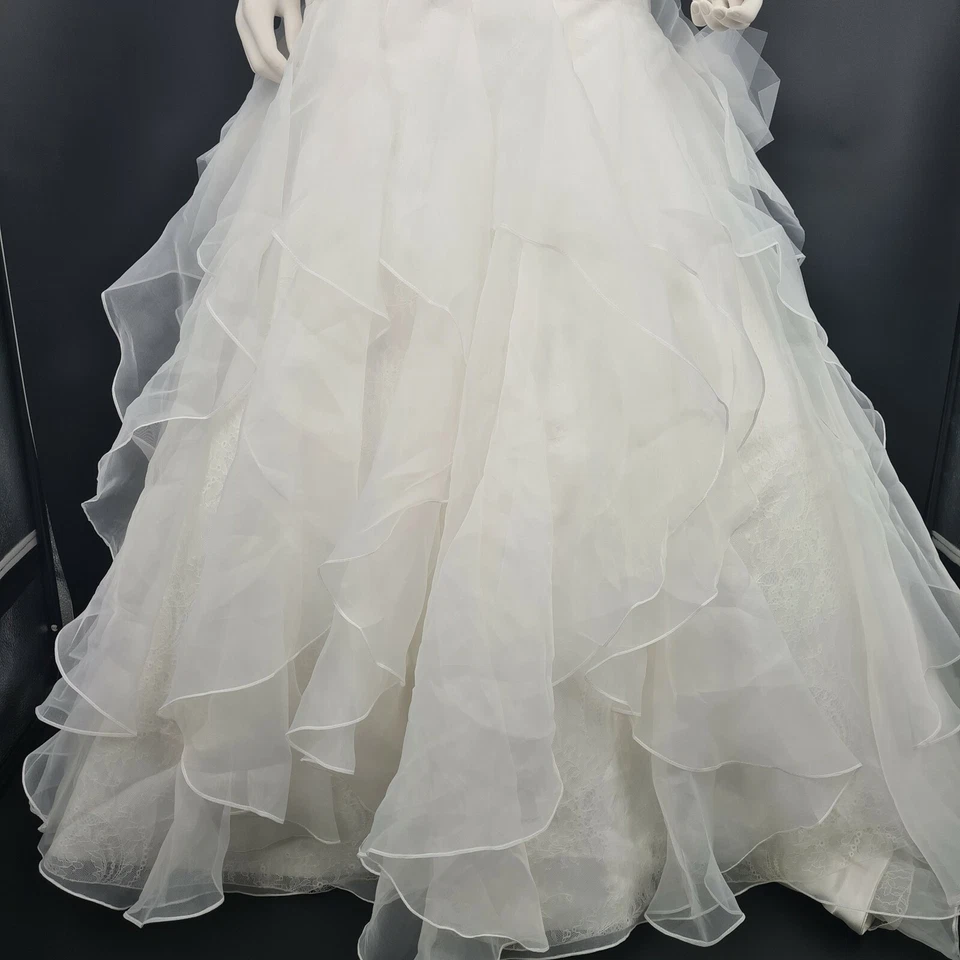 AUGUSTA Jones Strapless Lace Trumpet Mermaid Wedding Dress Size 12 Vintage - Image 2 of 4