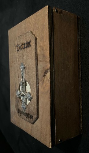 DICTATOR Dysangelist 2009 WOOD CASSETTE BOX US PHR005 ONLY 200 EX+ Black Metal - Picture 7 of 10