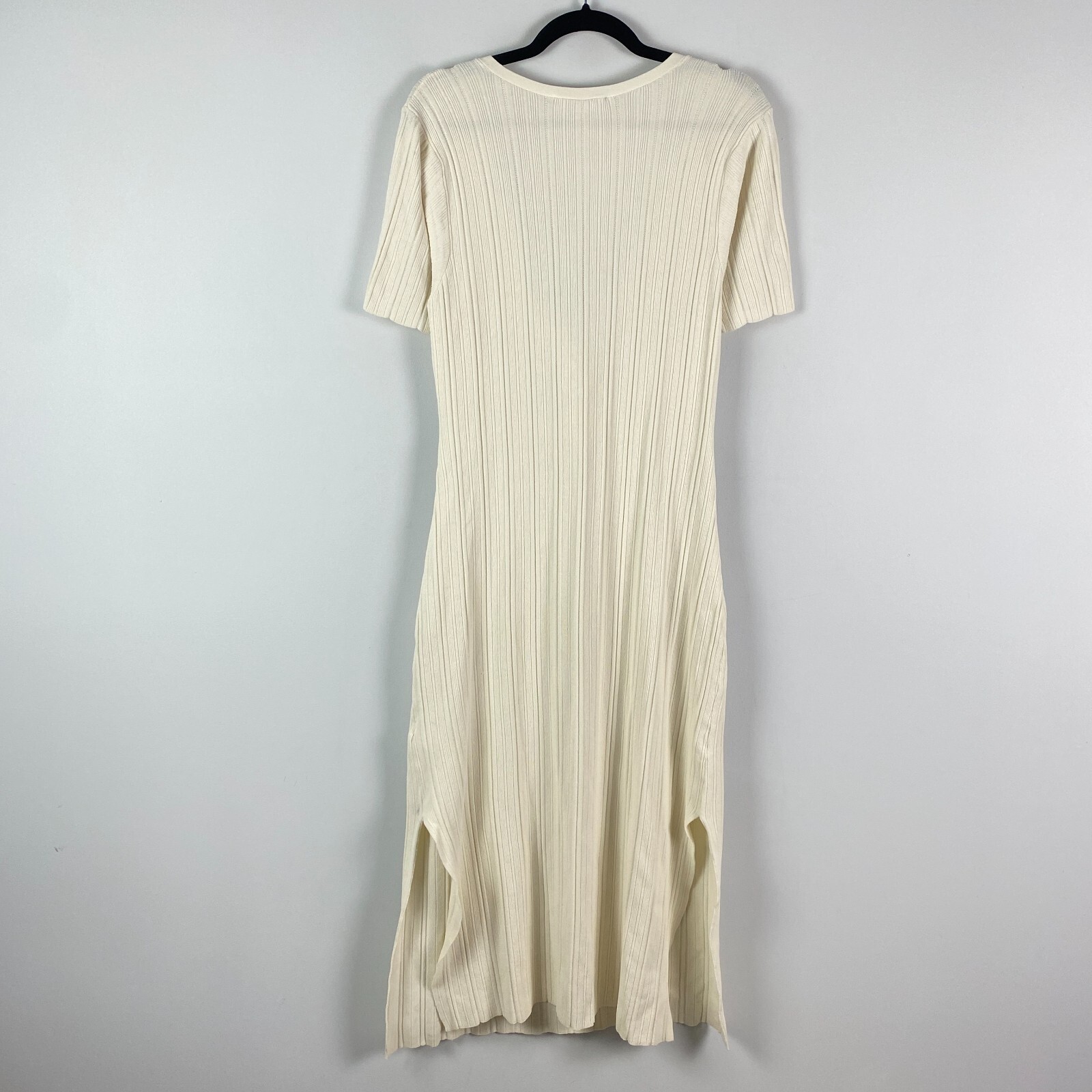 FRAME Twist-Front Rib Knit Midi Dress Size XL Bon… - image 7