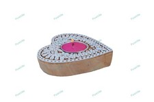 Block Print with Wooden Art Printing Block Diya Handmade Crafting Tradition