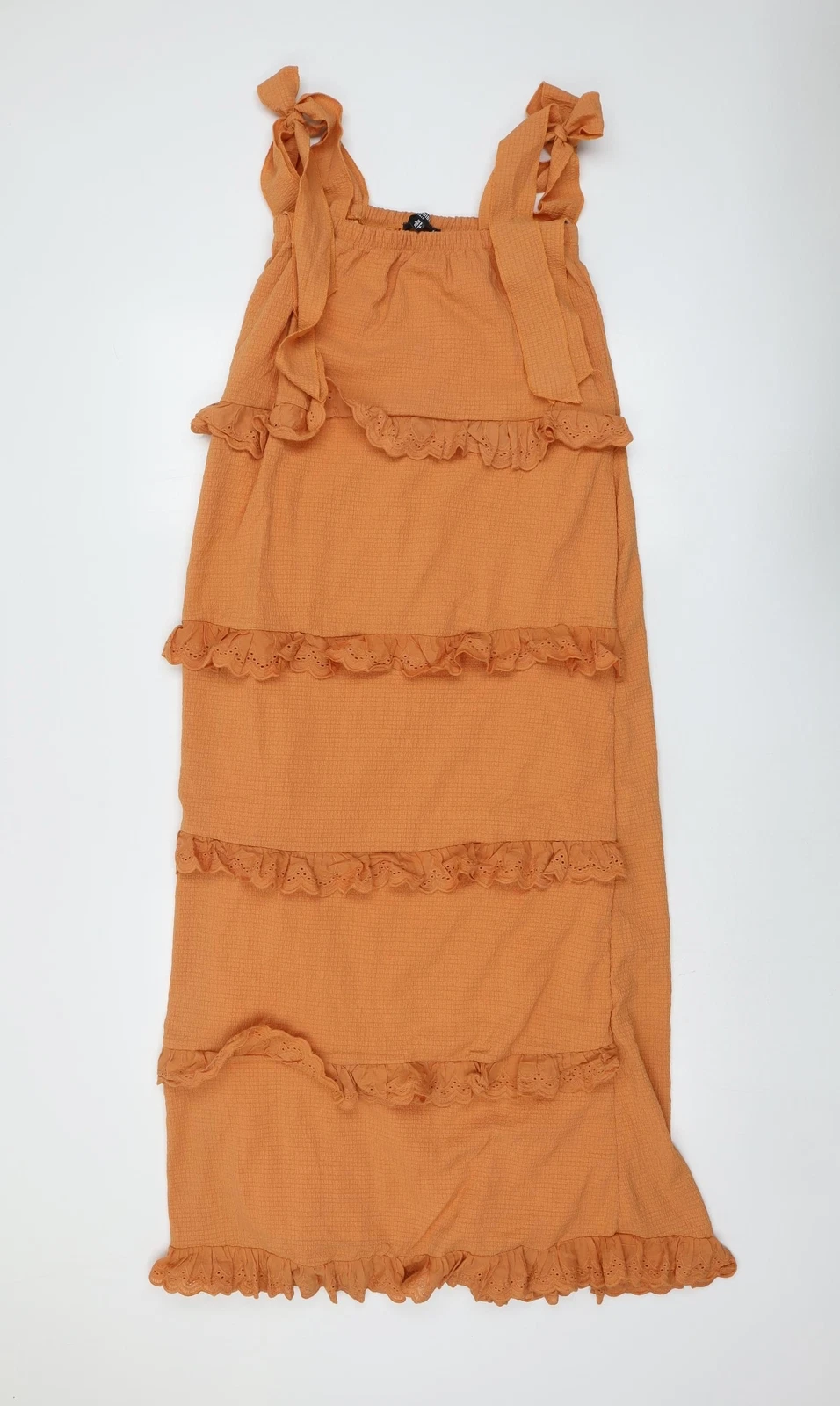 Maglione collo quadrato da donna arancione poliestere Missguided taglia 6 cravatta