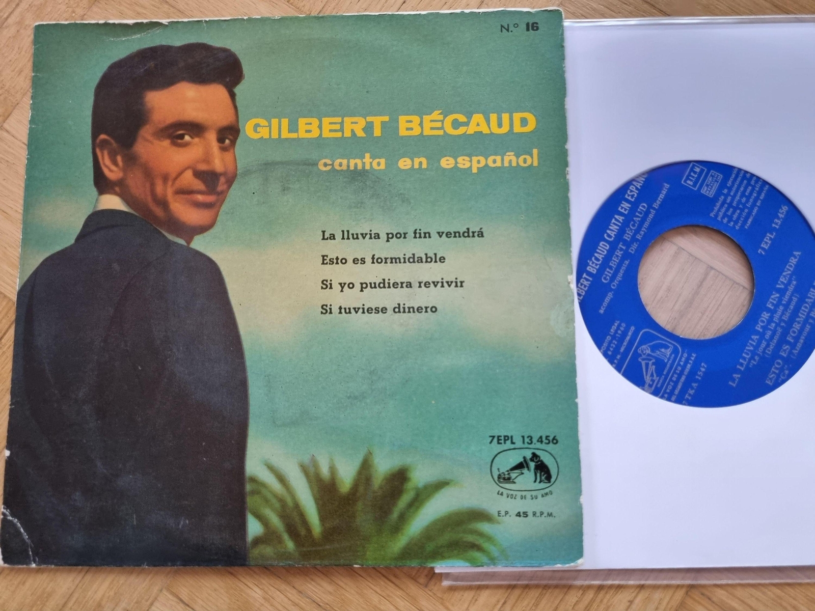 7"" Single Gilbert Becaud - La lluvia por fin vendra Vinyl EP Spain