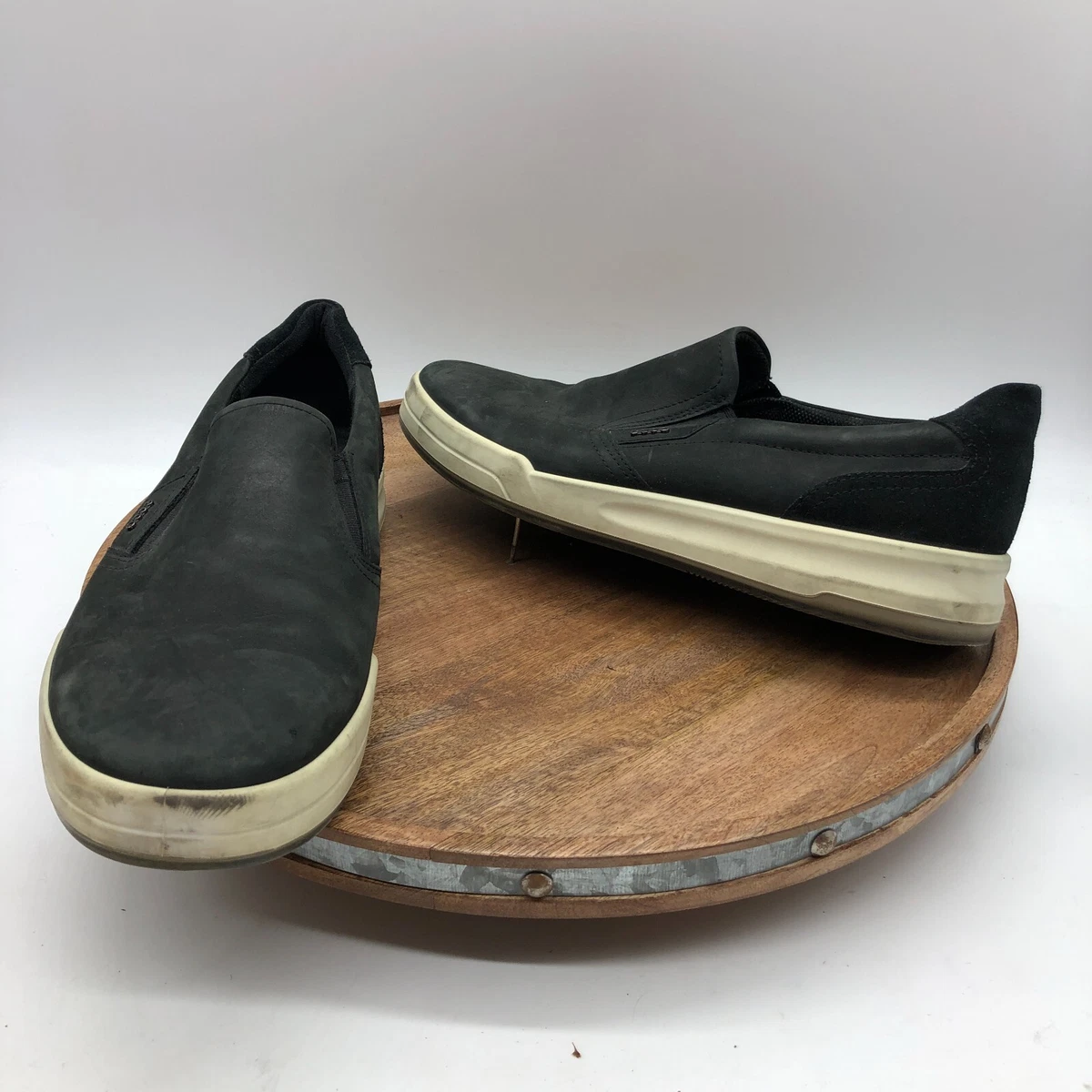 ECCO Jack Slip on Black Leather Casual Sneakers Men s Size 10 US EUR 44