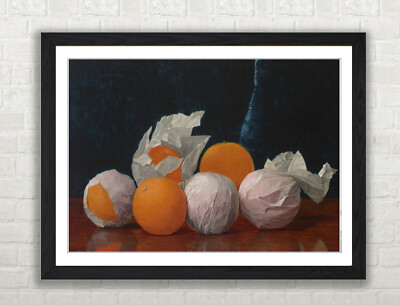 Delicious Oranges Muted Framed Art Print