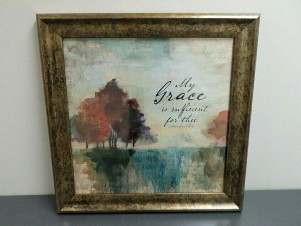 Watercolor Forest Landscape 2 Cor 12 9 Religious Framed Wall Art 16 X 16 New For Sale Online