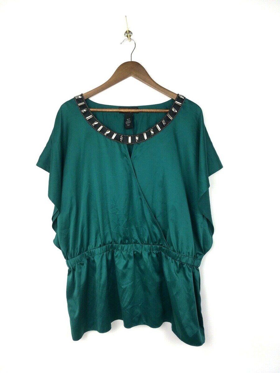 Short Sleeve Lane Bryant Dressy Tops Lane Bryant Size 18 Sequin