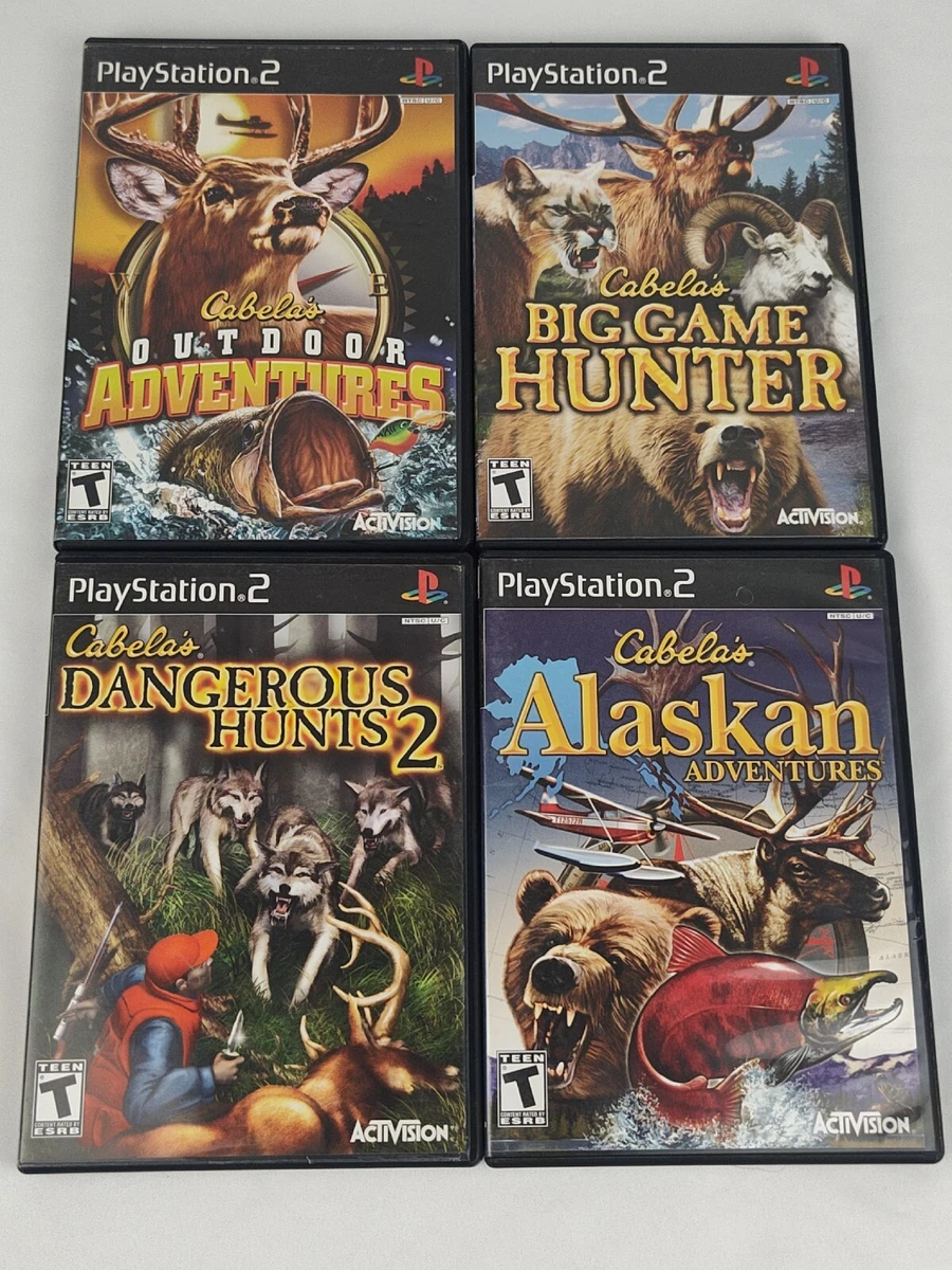 Lot of 4 Cabela's Outdoor Hunting Video Games: Playstation 2 - PS2 -  Activision