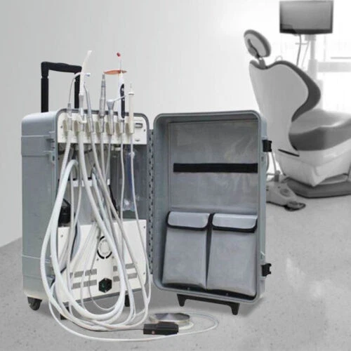Dynamic Portable Dental Unit DU852 with Air Compressor High Volume Vacuum 4H/2H - Picture 1 of 27