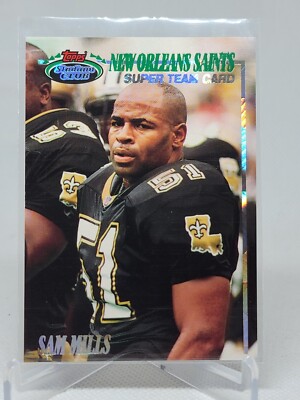 1993 Stadium Club Super Team Card Sam Mills New Orleans Saints #NNO D3G
