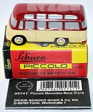 Mercedes Benz O 319 Minibus 1955-68 Cream + Red 1:90 Schuco Piccolo 05741