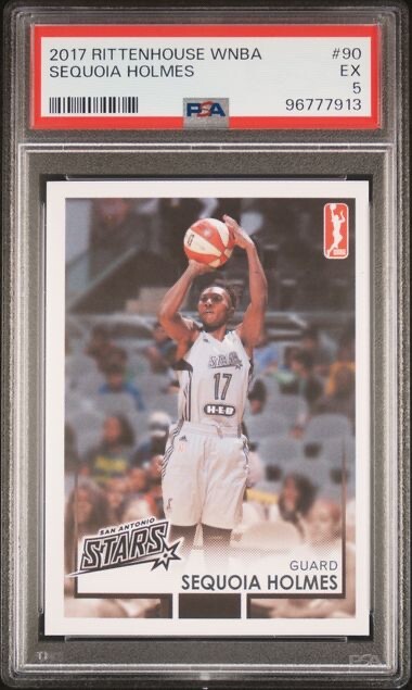 2017 Rittenhouse WNBA Sequoia Holmes Rookie Card PSA 5 view 1