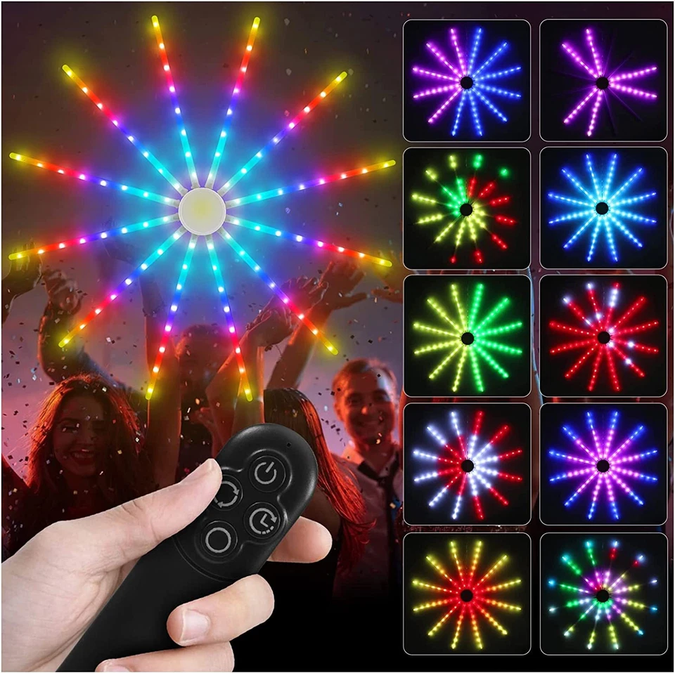 18 Modes LED Home Decor Firework Lights With Remote Colorful RGB Lamp for Party - Image 4 of 4
