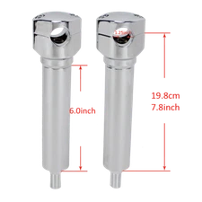 1 1/4" Handlebar Springer Chrome Riser Clamp Kit for Harley Softail FXSTS FLSTSB