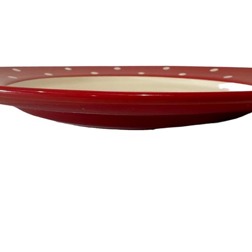 Spode Baking Days 12" Chop Plate Round PLATTER Red Polka Dot Retired RARE! 13" E - Picture 7 of 9