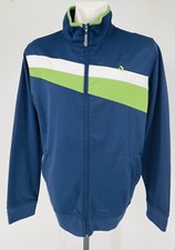 Converse Knit Track Jacket Men  s XL Blue Green White Full Zip Vintage 1990