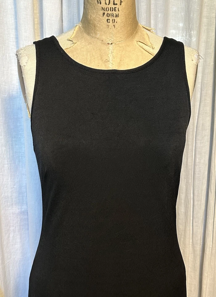 Vestido Midi Vintage Barbara Lerner Blk Jersey Costas Baixas Tamanho M Usado  - Imagem 2 de 4