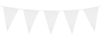 Wimpelkette 10M Weiß WimpelgrößE 45X30Cm Girlande Karneval Fasching Party Deko