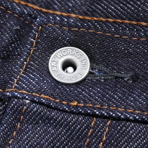 Fermeture éclair non selvedge Fly IRON HEART 634Z droite 21 oz denim extra lourd un lavage - Photo 11/20