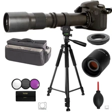  TELEPHOTO LENS + XL BAG/60" TRIPOD FOR CANON T6I T6S T6 T3I T4I T5I T5 60D 70D 