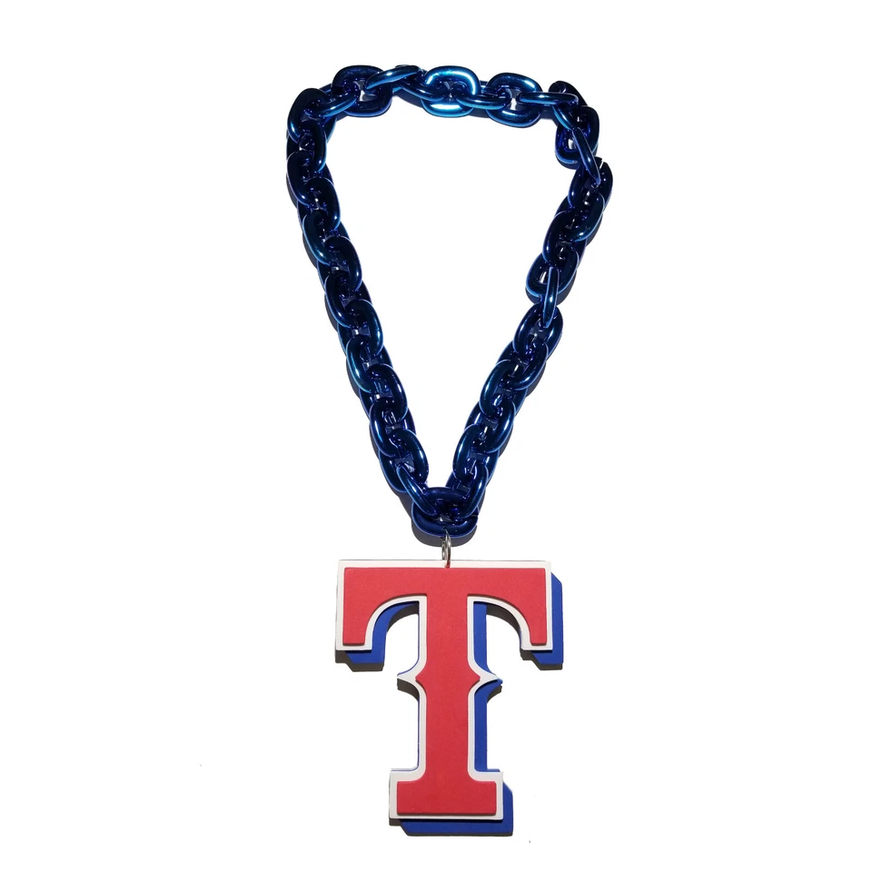 Texas Rangers MLB Fan Chain 3D Foam Necklace 4 Colors! - Image 2 of 2