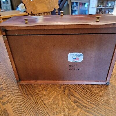 Reed & Barton Eureka Mfg. Wood Jewelry Box 1 Drawer Velvet Reed & Barton Eureka Mfg. Wood Jewelry Box 1 Drawer Velvet