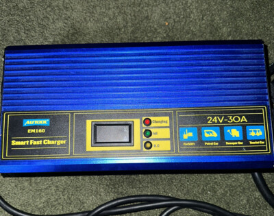 AUTOOL EM160 24V 30A Fully-Automatic Smart Fast Charger Forklift Battery Charger