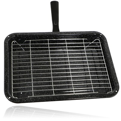 Premium Einhand Emaillierte Grillpfanne & Gestell für PARKINSON Backofen Herd