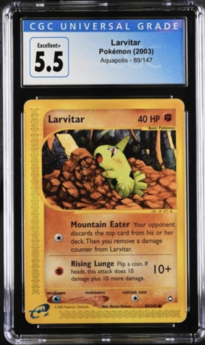 CGC 9 Larvitar Aquapolis 89/147 CGC 5.5