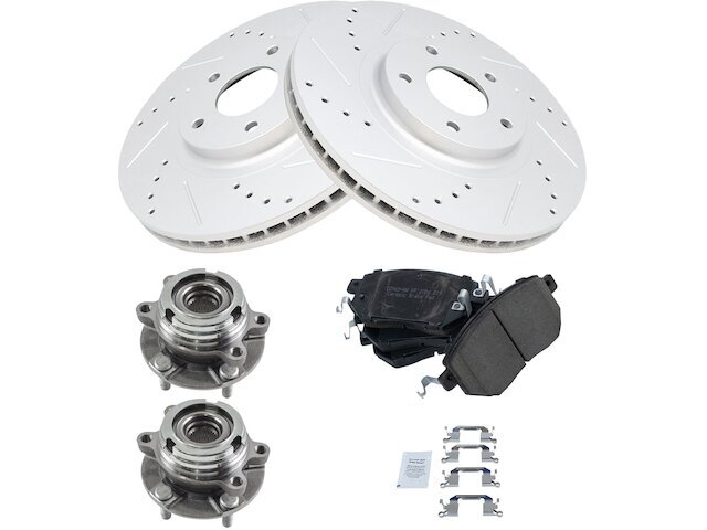 Front Brake Pad and Rotor and Wheel Hub Kit fits Nissan Murano 2003-2004 74DNFH