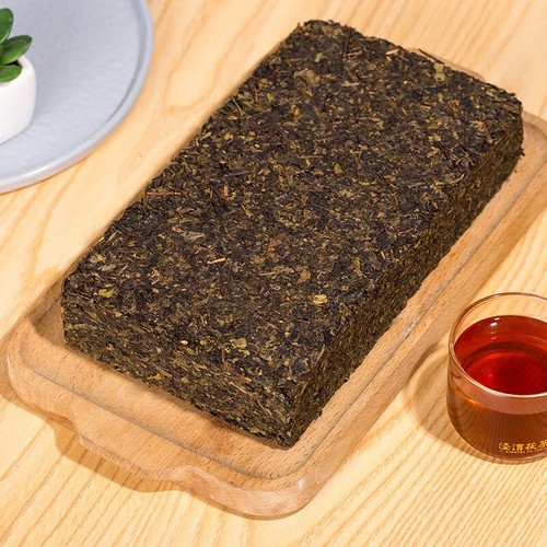Shanxi Black Tea Fu Tea /weight Loss 900g 陕西砖茶黑茶 金花泾阳茯茶 经典1368 养胃/助消化/减肥/营养补充/降脂 - Picture 2 of 14
