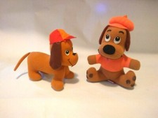 Vintage Set Of 2 Fun Farm Dogs Stuffed Animals