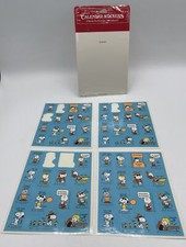 VTG Hallmark Sticker Sheet Snoopy Peanuts Reminders Blue Background See Photos