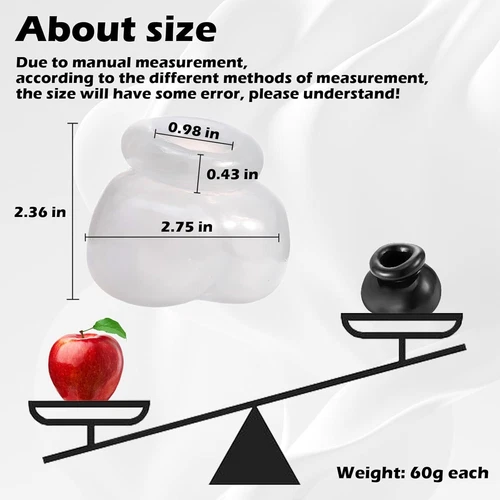 Silicone Chastity Cage Ball Bag Scrotal Restraints Testicles Stretcher for Male - Picture 30 of 35