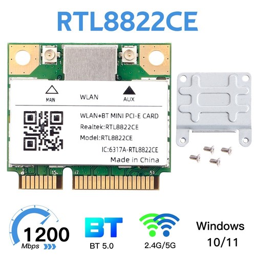 RTL8822CE Half Mini PCIe WiFi Card Dual Band 1200Mbps BT 5.0 Laptop Network Card - 第 1/5 張圖片