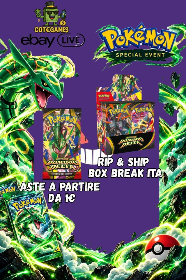 [LIVE]😍EVENTO DOMINIO DELTA - ASTE A PARTIRE DA 1 € - BOX BREAK ITA🔥