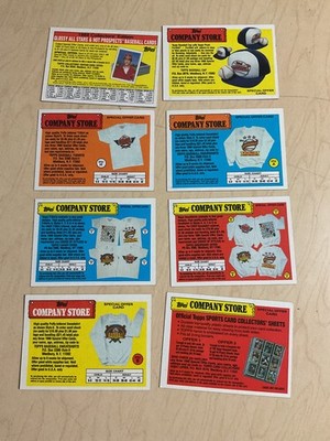 8 Card Lot 1988 Topps Company Store Baseball Special Offer MLB All Different