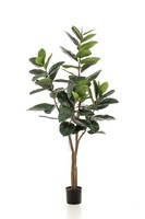 Artplants KüNstlicher Ficus Elastica Feria, Kunststamm, GrüN, 180Cm