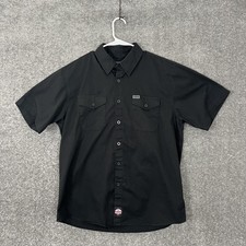 Dixxon Form Function Mens Black Short Sleeve Button Down Shirt Sz Large Dixxon Form Function Mens Black Short Sleeve Button Down Shirt Sz Large