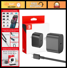 Fast Charging AC Adapter for Nintendo Switch - 60W USB C Charger with 5ft Cable,