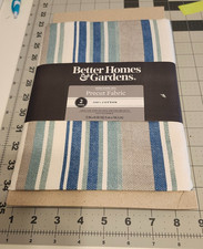 Better Homes Garden 100 Cotton 72 x 45 Precut Fabric Mixed Stripe Teal