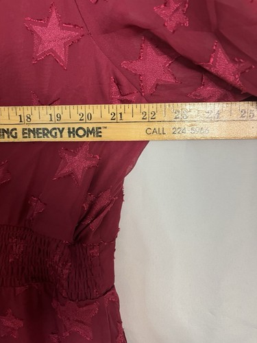 Vestido Torrid Talla 1 Rojo Estampado Estrella Forrado Nuevo Con Etiquetas - Imagen 8 de 10