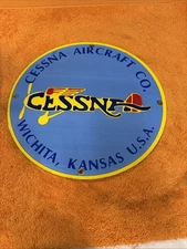 Box13-#3-NOS Cessna Aircraft Co Airplane Hangar Gas Station Motor Oil Porcelain