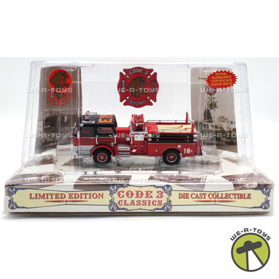 Code 3 Classics Chicago Fire Department Die Cast Fire Engine E18 Ltd Ed #12348