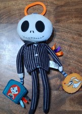 Nightmare Before Christmas Jack Skellington Disney Baby plush Toy Rattle clip on