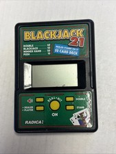 Radica Video Blackjack 21 Handheld Electronic Game Model 450 Small Tested Works