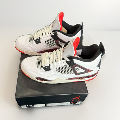 Jordan Air Jordan 4 Retro Pale Citron Bright Crimson 2019 Sneakers 308497-116